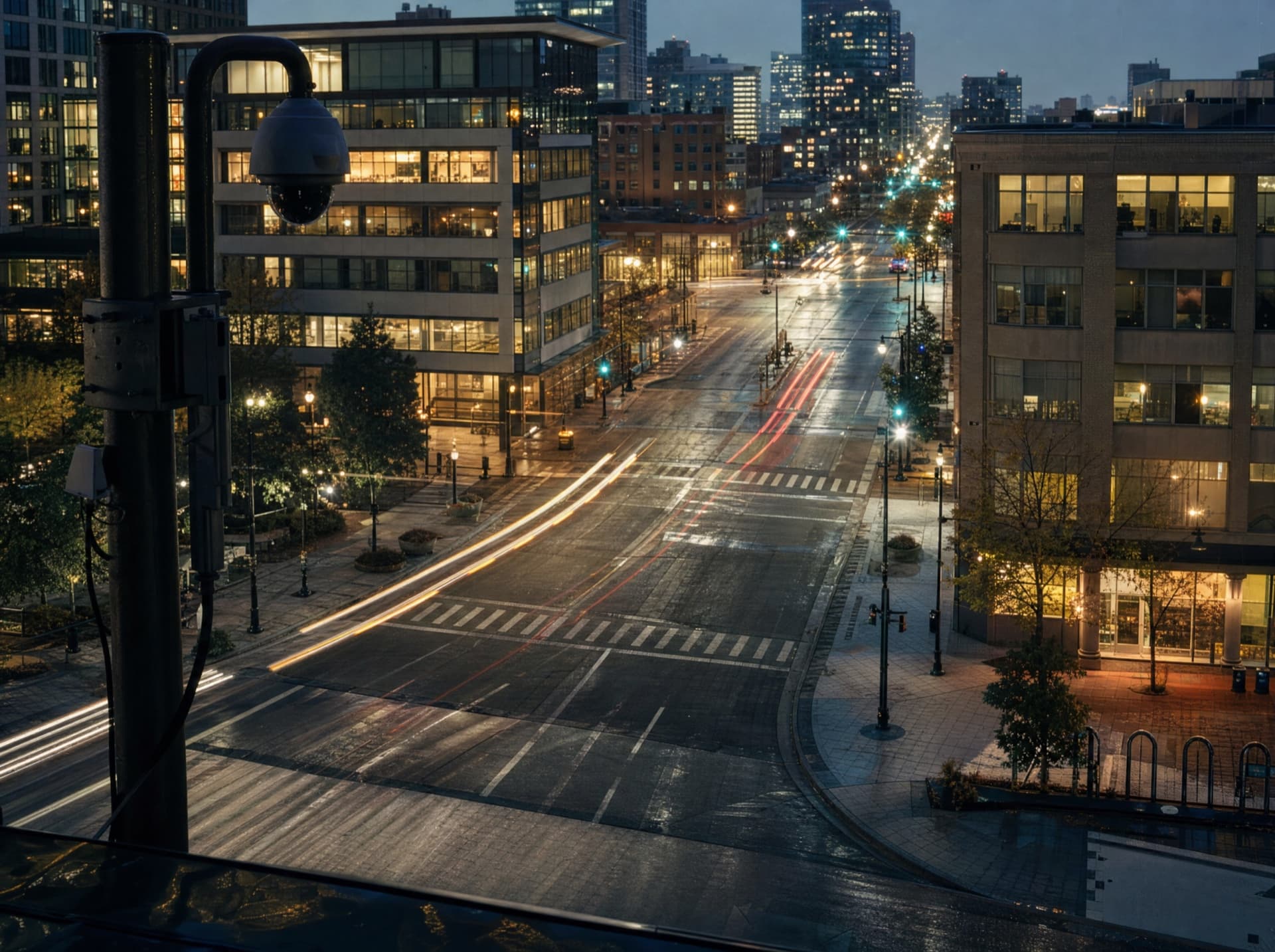 City intersection at night