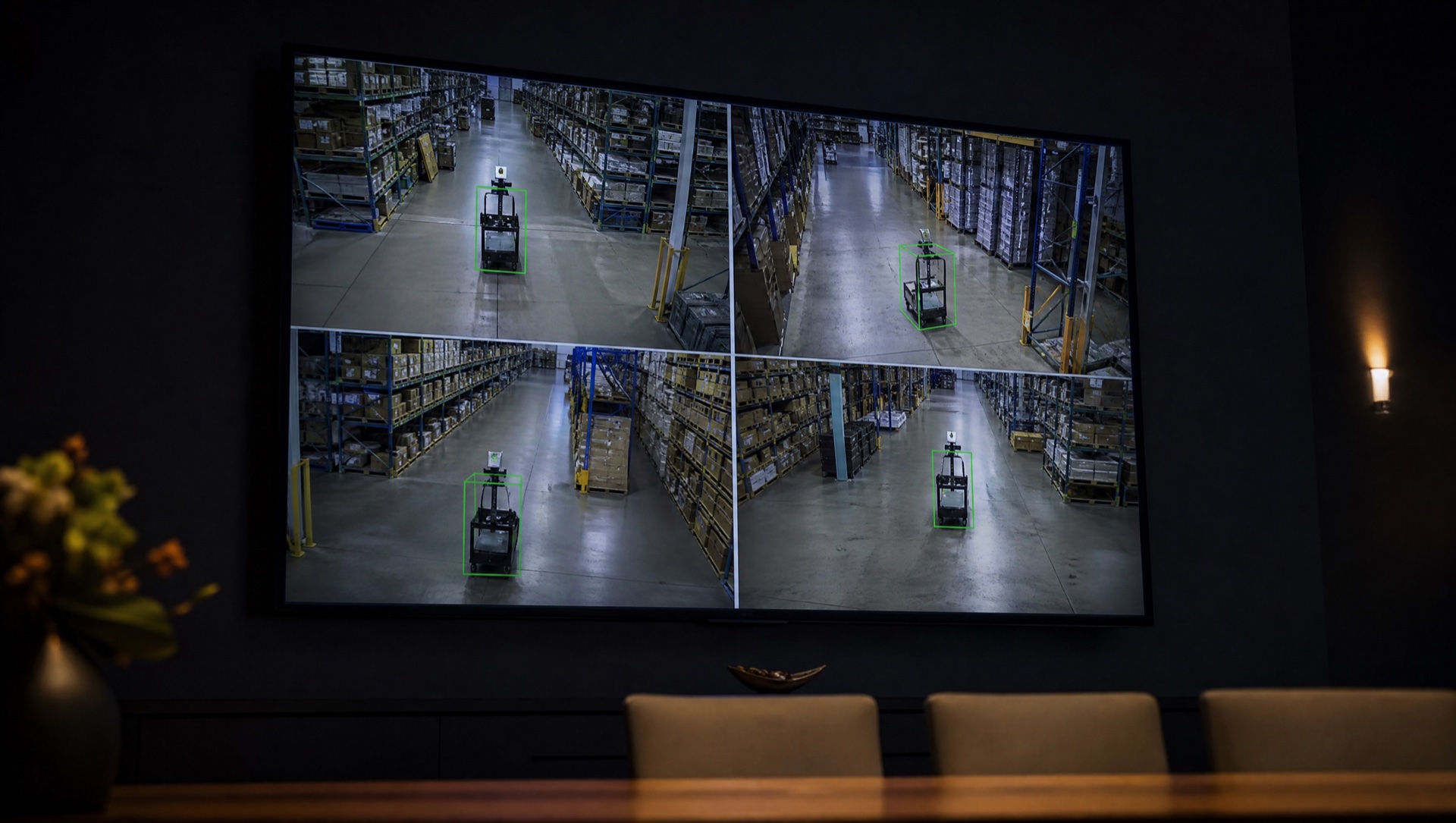 Operator view of cross-camera tracking across a camera estate